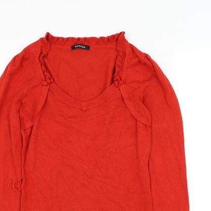 Womens UK Size XS Morgan Red Pullover Jumper