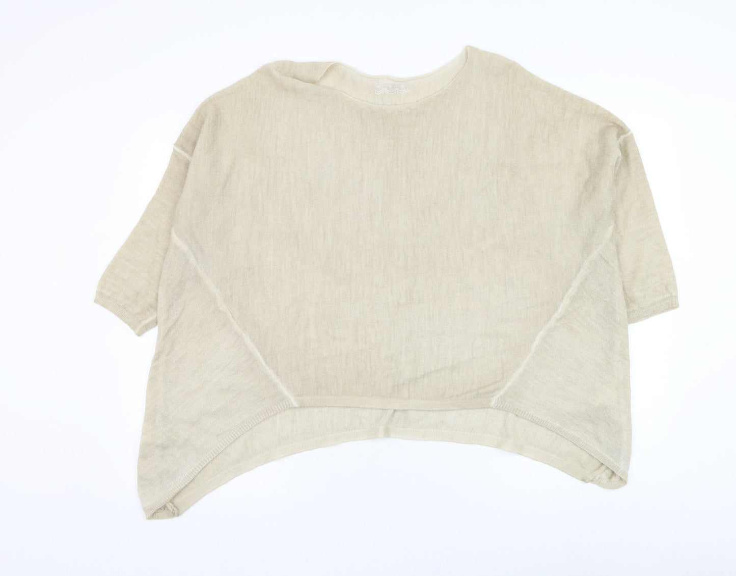 Womens UK Size L Preworn Beige Pullover Jumper