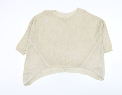 Womens UK Size L Preworn Beige Pullover Jumper
