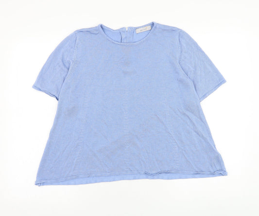 Womens UK Size 14 Marks and Spencer Blue Pullover Jumper
