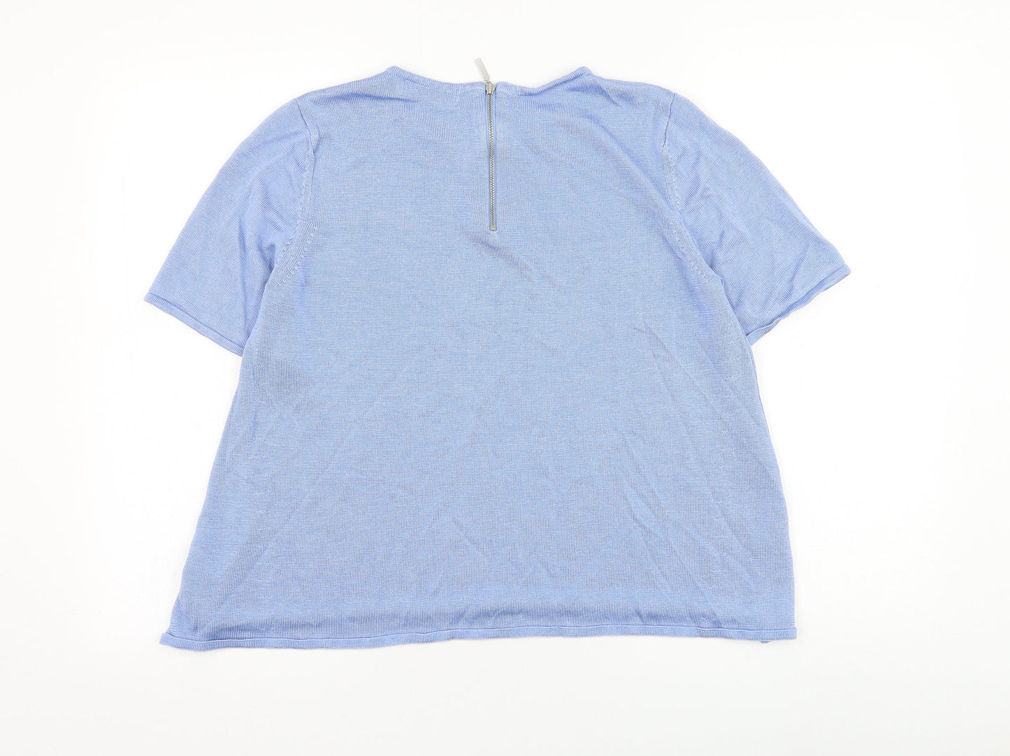 Womens UK Size 14 Marks and Spencer Blue Pullover Jumper