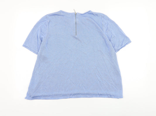 Womens UK Size 14 Marks and Spencer Blue Pullover Jumper