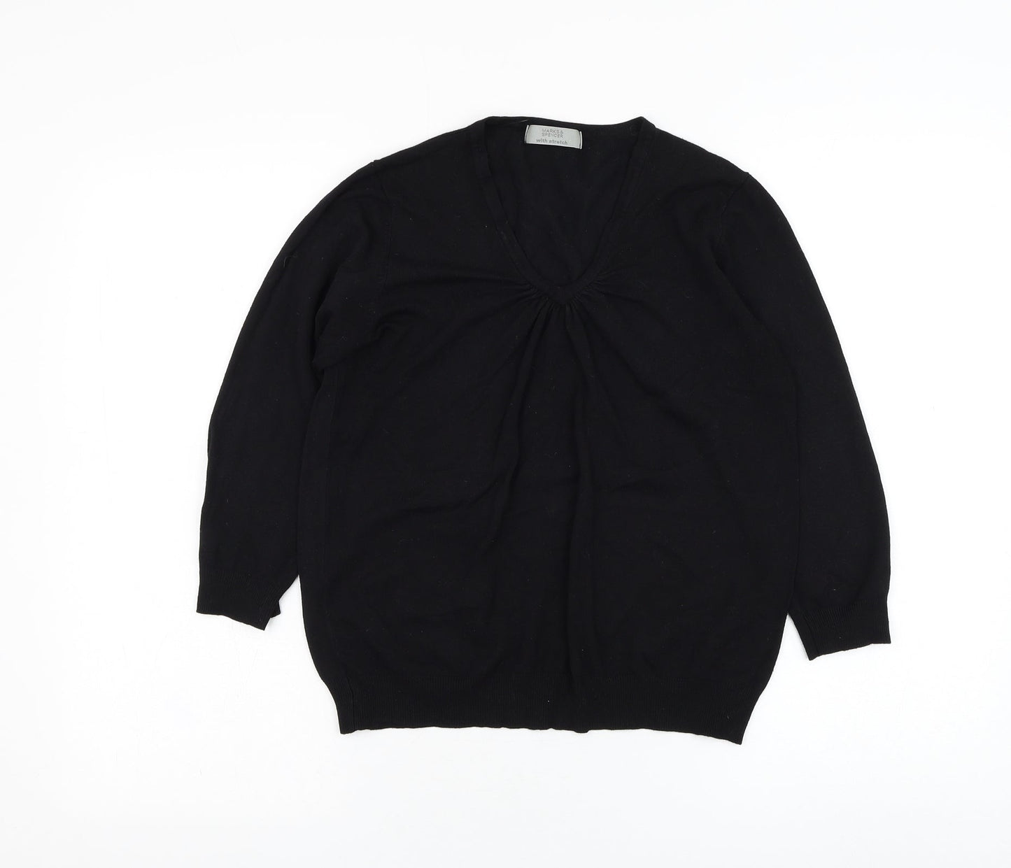 Womens UK Size 14 Marks and Spencer Black Pullover Jumper