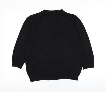 Womens UK Size 14 Marks and Spencer Black Pullover Jumper
