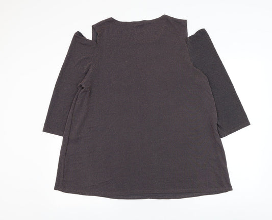 Womens UK Size XL Styled By Purple Basic Blouse