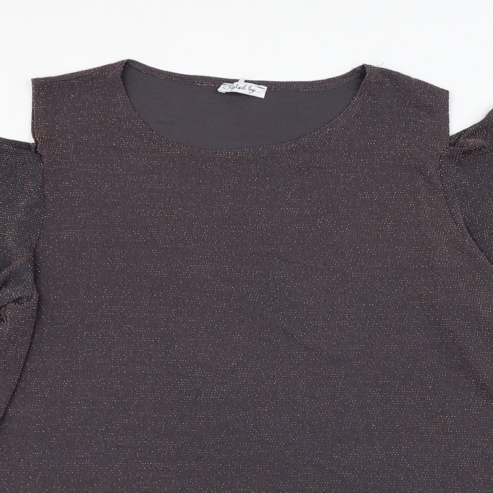Womens UK Size XL Styled By Purple Basic Blouse