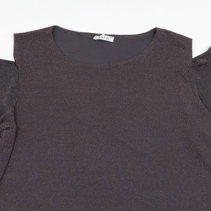 Womens UK Size XL Styled By Purple Basic Blouse