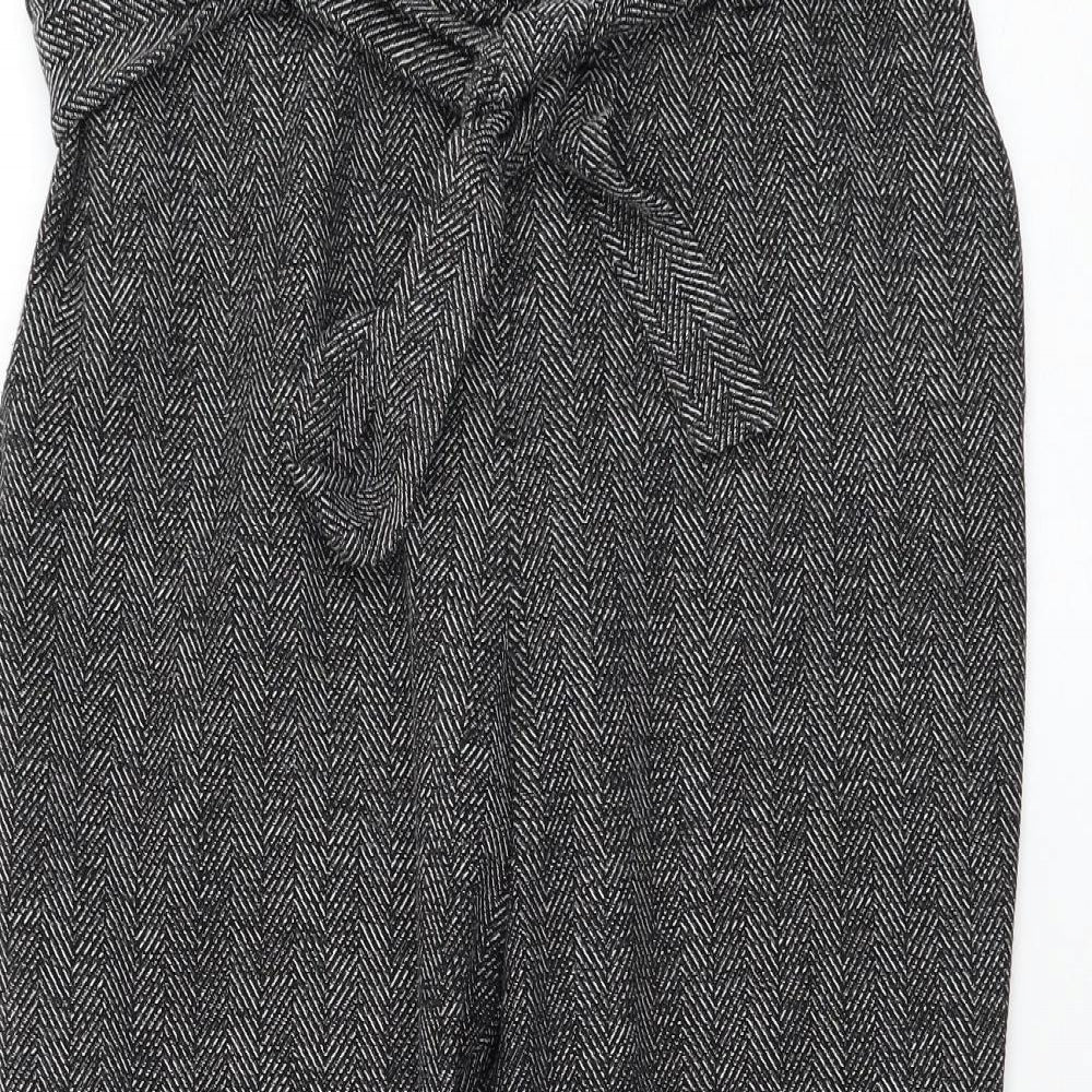 Womens UK Size 10 Dorothy Perkins Regular Fit Cropped Grey Trousers