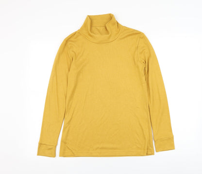 Womens UK Size 10 Afibel Yellow Pullover Jumper
