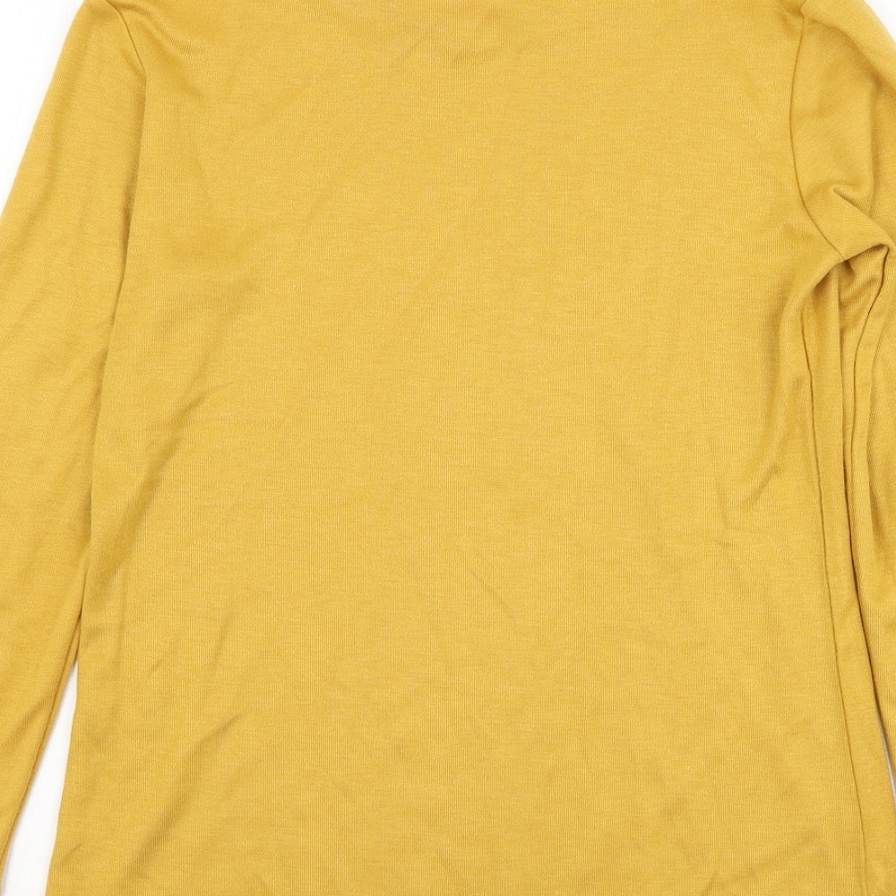 Womens UK Size 10 Afibel Yellow Pullover Jumper