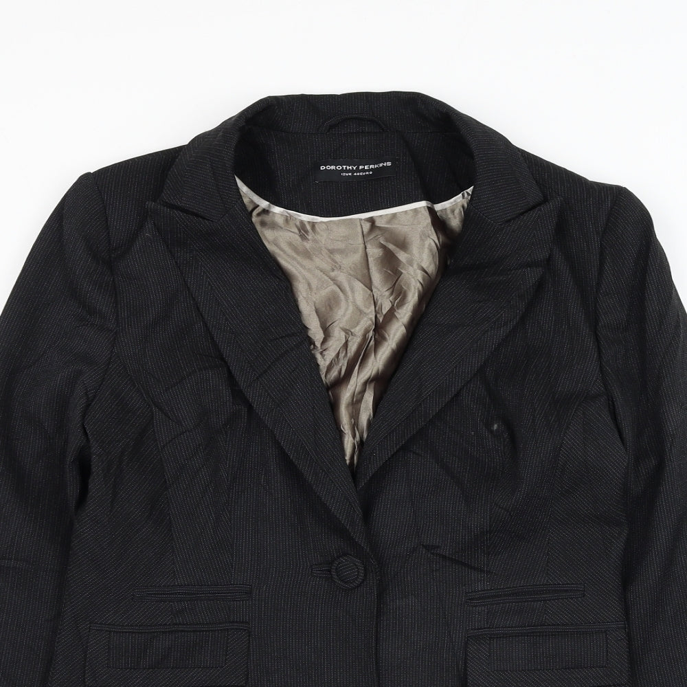 Womens UK Size 12 Dorothy Perkins Black Jacket