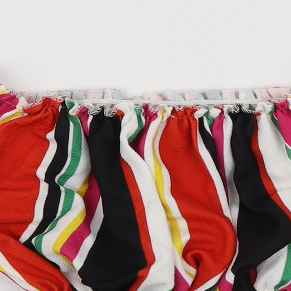 Womens UK Size 6 New Look Multicoloured Basic T-Shirt