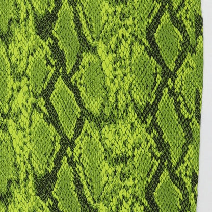 F&F Womens Green Animal Print Viscose A-Line Skirt Size 8