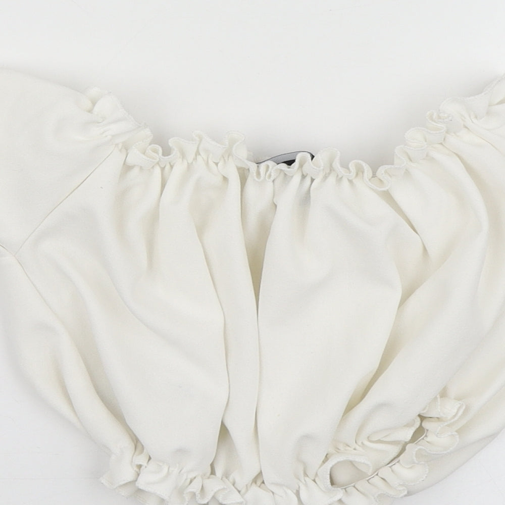 Womens UK Size 8 New Look White Basic T-Shirt