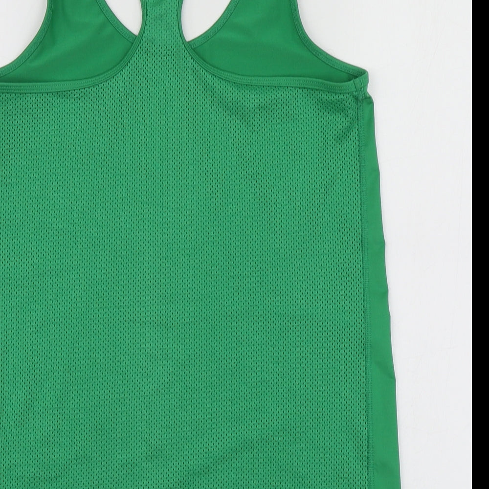 ASOS Womens Green  Polyester Basic T-Shirt Size 6 Round Neck