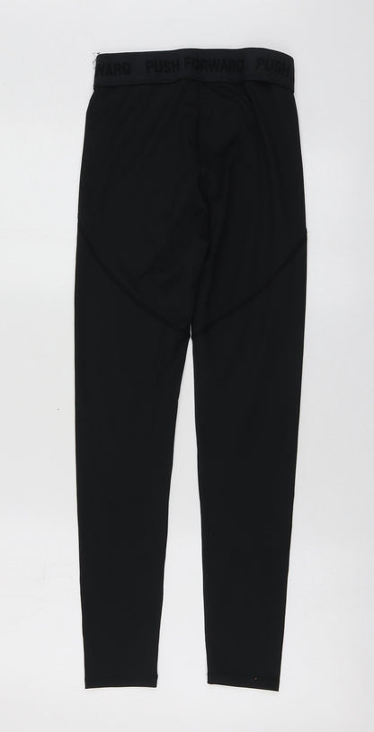 Workout Womens Black  Polyester Jogger Leggings Size XS L26 in Regular