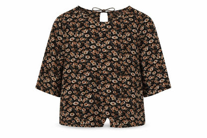 Womens UK Size 8 Boohoo Brown Basic Blouse