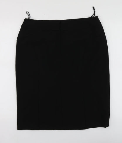 Basler Womens Black  Acetate A-Line Skirt Size 16