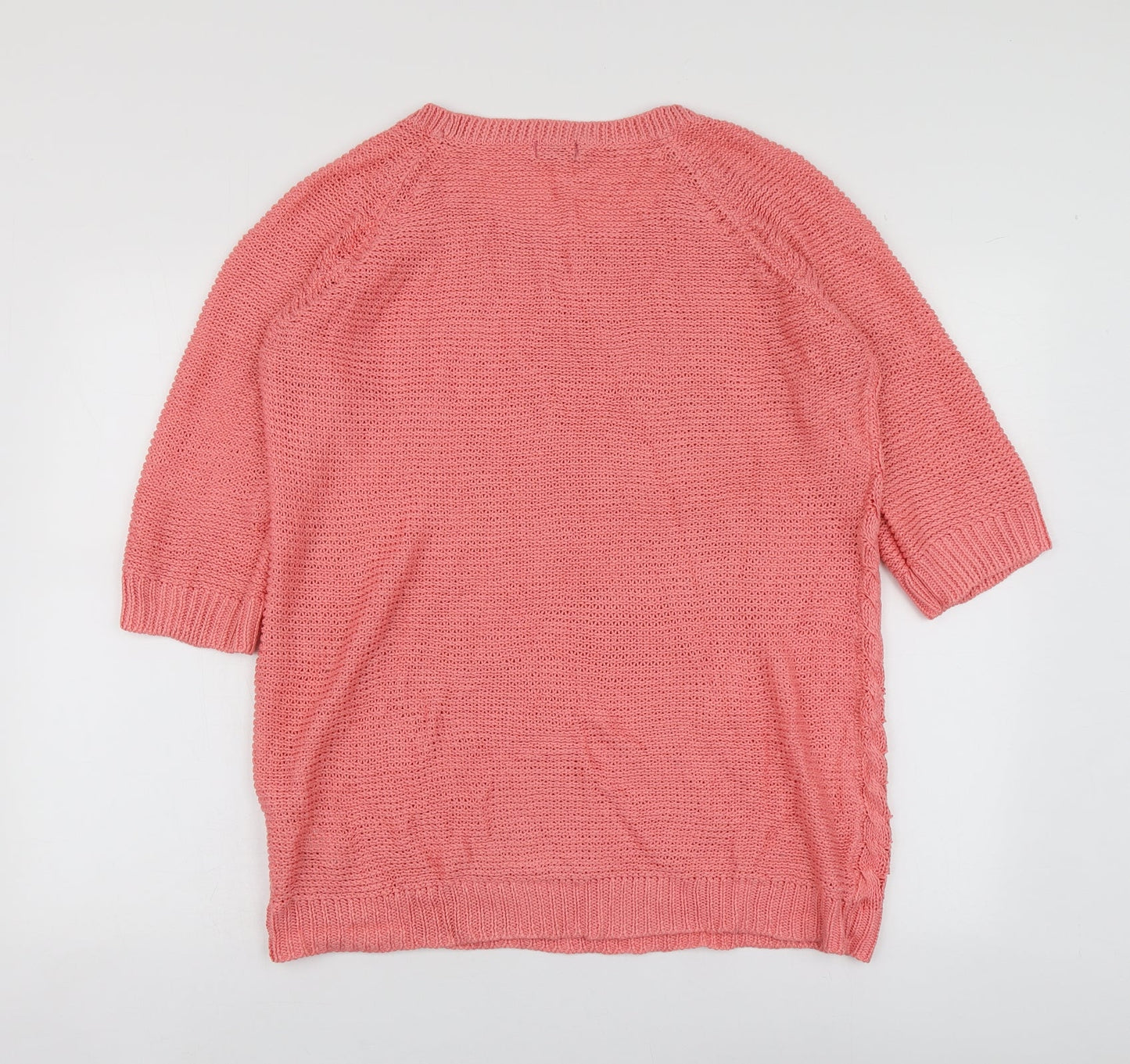 F&F Womens Pink Round Neck  Acrylic Pullover Jumper Size 18