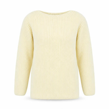 Just Paolo Womens Yellow Round Neck  Acrylic Pullover Jumper Size S