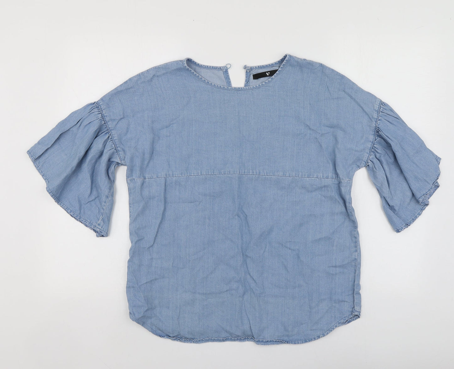 Womens UK Size 10 By Very Blue Basic Blouse