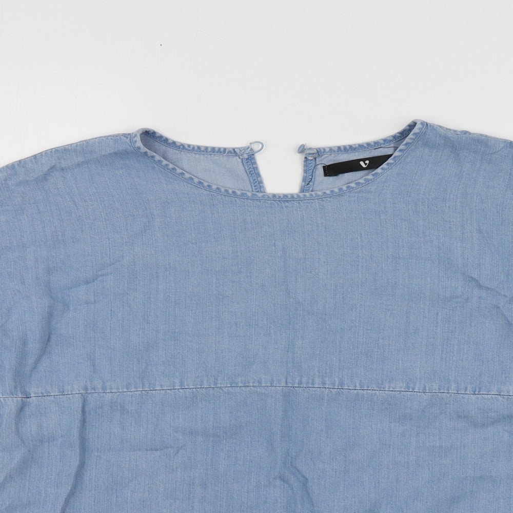 Womens UK Size 10 By Very Blue Basic Blouse
