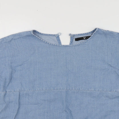 Womens UK Size 10 By Very Blue Basic Blouse