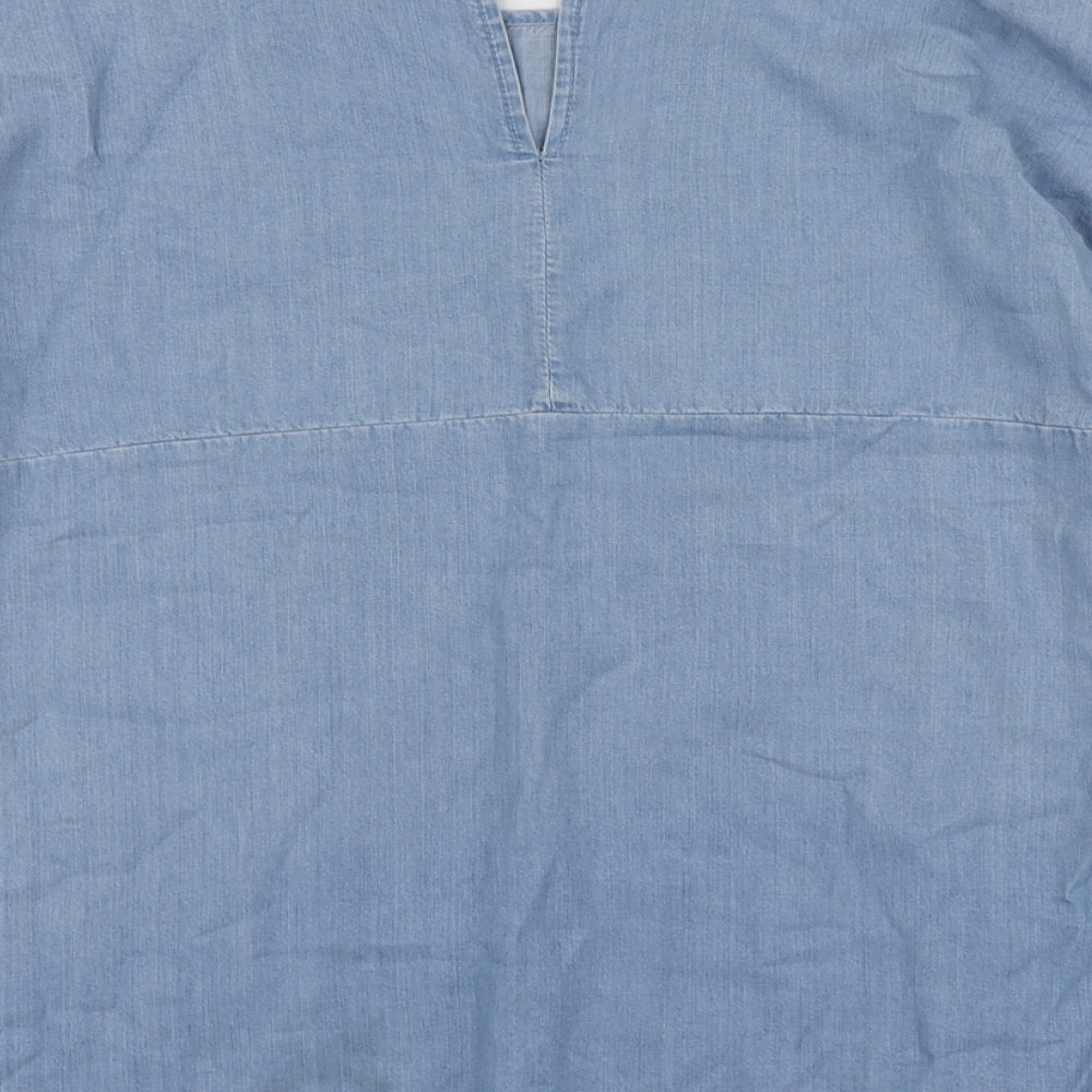Womens UK Size 10 By Very Blue Basic Blouse