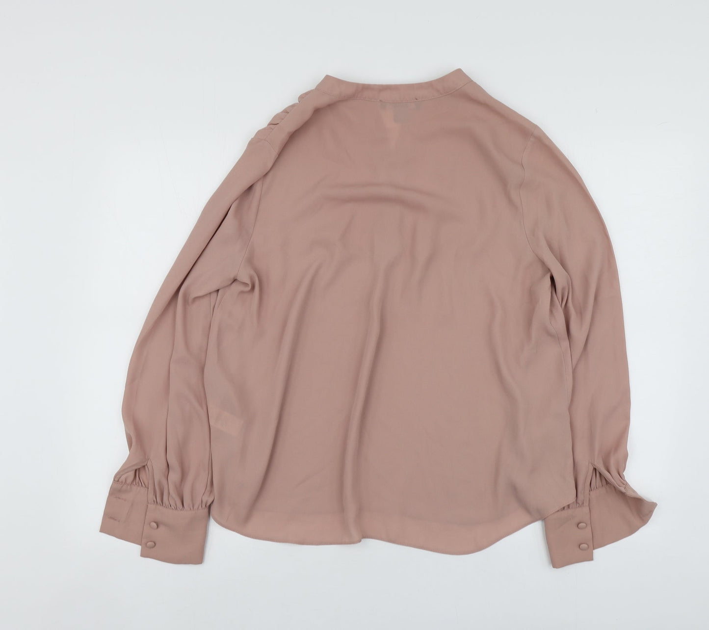 Primark Womens Pink  Polyester Basic Blouse Size 10 V-Neck