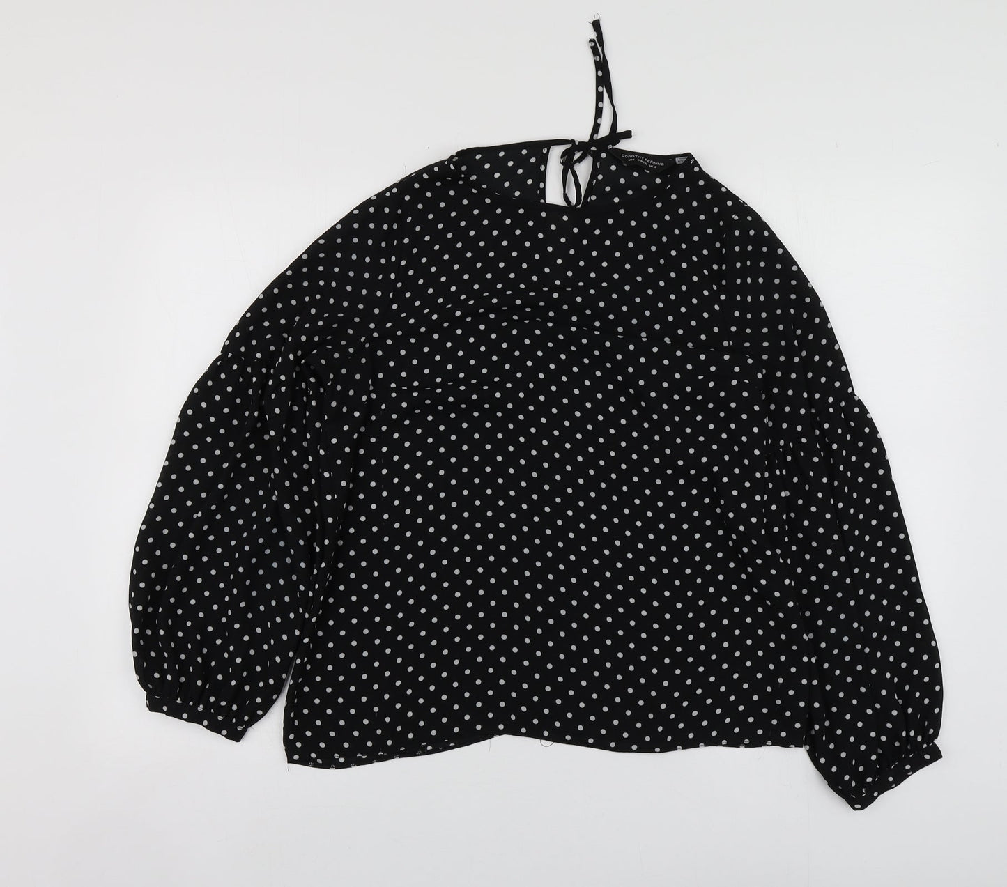 Womens UK Size 10 Dorothy Perkins Black Basic Blouse