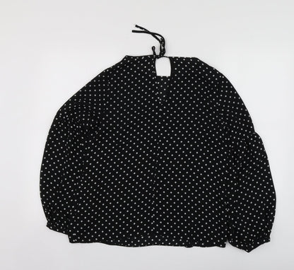Womens UK Size 10 Dorothy Perkins Black Basic Blouse