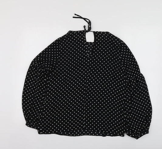 Womens UK Size 10 Dorothy Perkins Black Basic Blouse