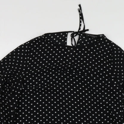 Womens UK Size 10 Dorothy Perkins Black Basic Blouse