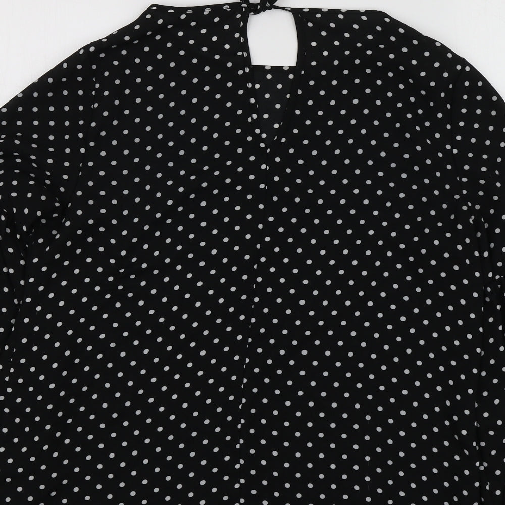 Womens UK Size 10 Dorothy Perkins Black Basic Blouse