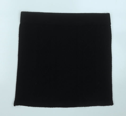 Primark Womens Black  Acrylic A-Line Skirt Size 14
