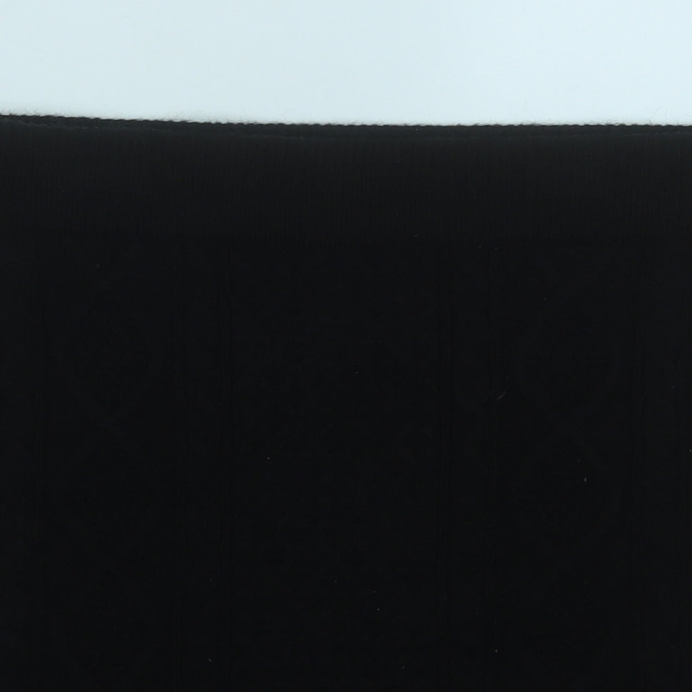 Primark Womens Black  Acrylic A-Line Skirt Size 14