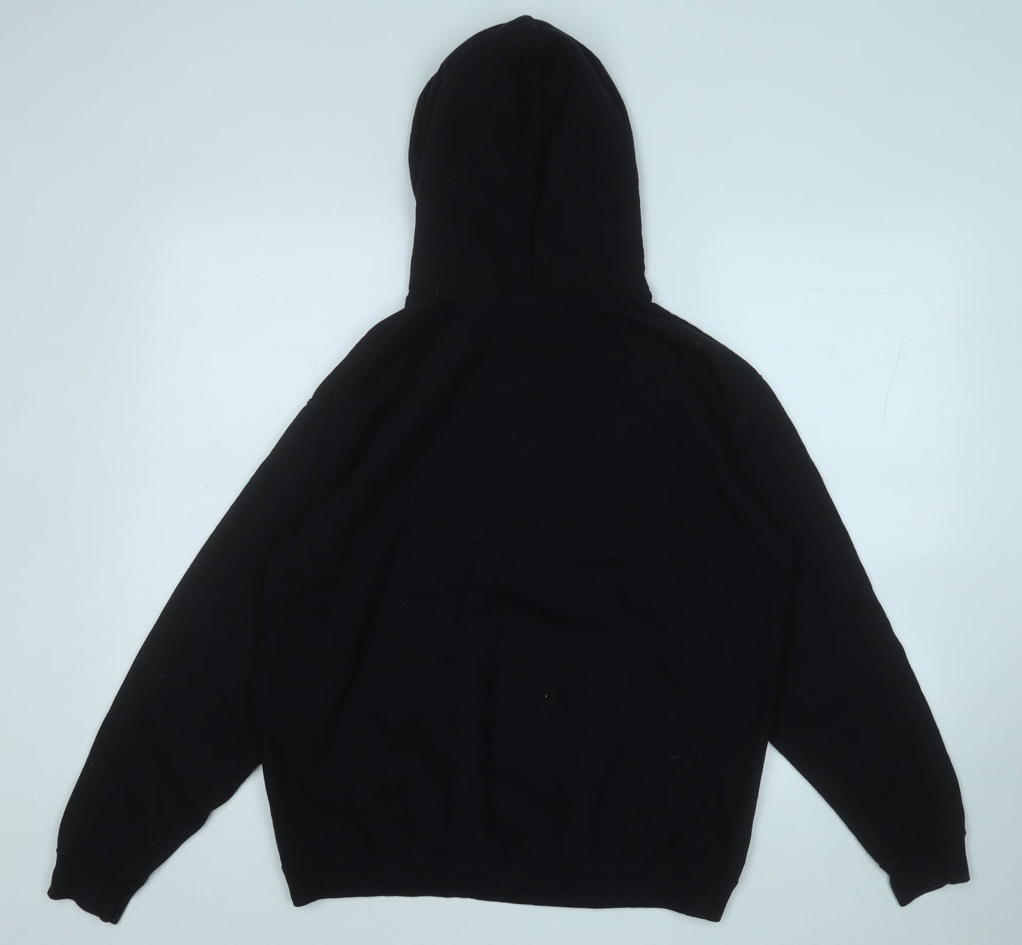 Fruit of the Loom Girls Black  Cotton Pullover Hoodie Size 14-15 Years   - Love Heart