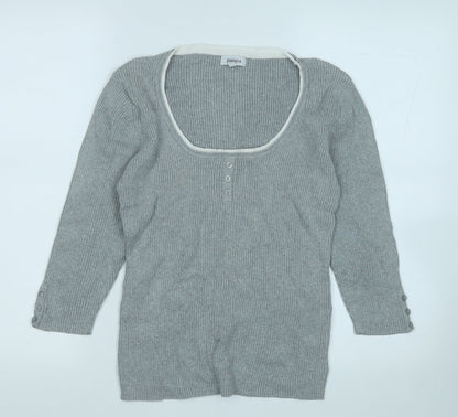 Womens UK Size 16 Papaya Grey Pullover Jumper