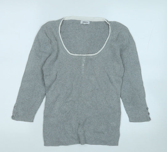 Womens UK Size 16 Papaya Grey Pullover Jumper
