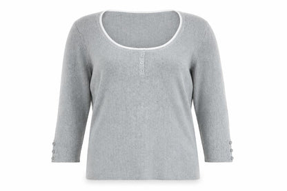 Womens UK Size 16 Papaya Grey Pullover Jumper