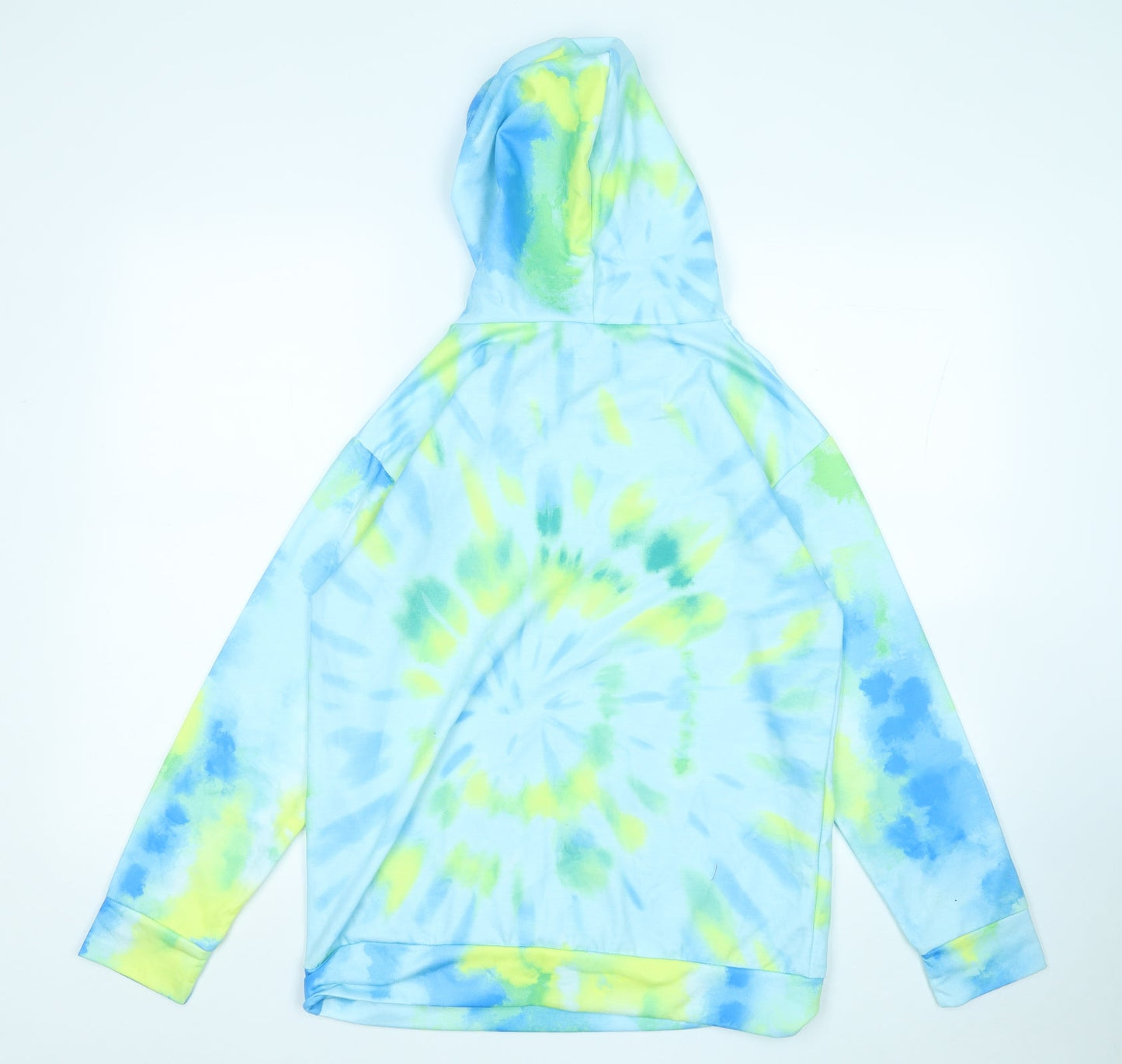 Preworn Womens Multicoloured Geometric Cotton Pullover Hoodie Size S