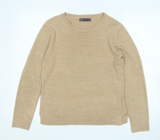 Womens UK Size 10 Marks and Spencer Brown Pullover Jumper