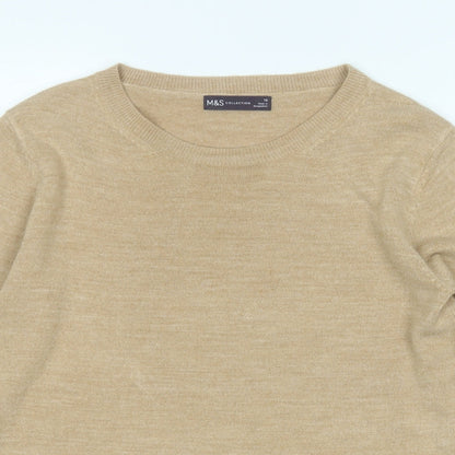 Womens UK Size 10 Marks and Spencer Brown Pullover Jumper