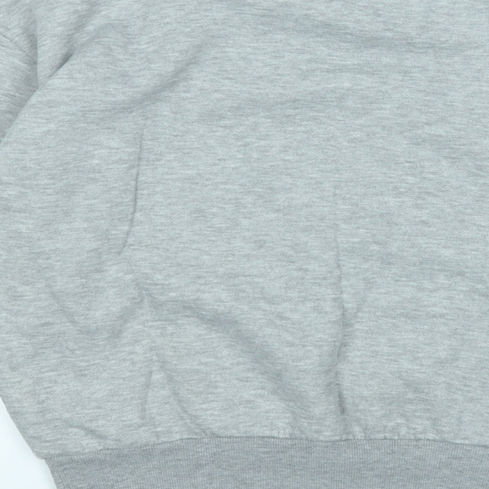 Primark Womens Grey Geometric Cotton Pullover Sweatshirt Size 6