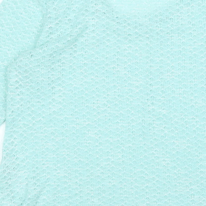 New Look Womens Blue Round Neck  Polyester Pullover Jumper Size 14
