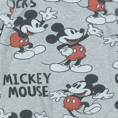 Primark Womens Grey Geometric Cotton Pullover Sweatshirt Size 4   - Mickey Mouse