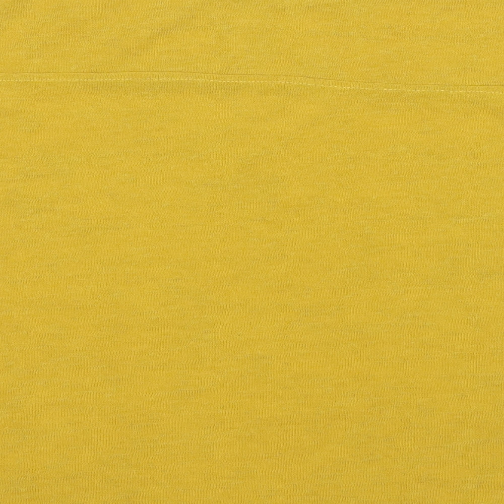 Debenhams Womens Yellow Round Neck  Polyester Pullover Jumper Size 14