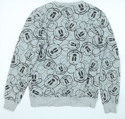 Womens UK Size XS Divided by H&M Grey Henley Sweatshirt