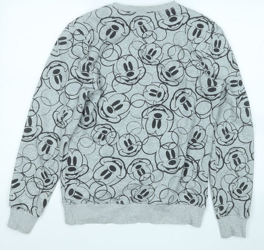 Womens UK Size XS Divided by H&M Grey Henley Sweatshirt