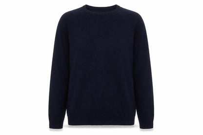 equorian Womens Blue Round Neck  Acrylic Pullover Jumper Size M